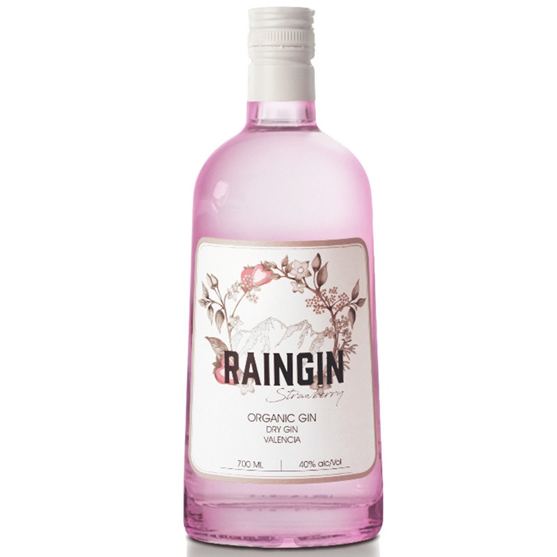 [001029] Raingin - Strawberry Organic Dry Gin Valencia 40° 70cl Rosé