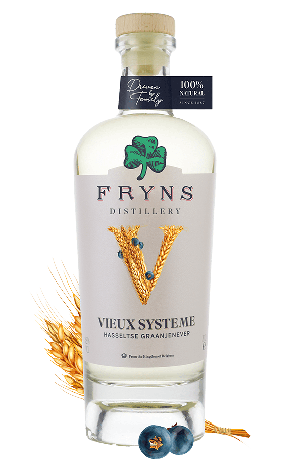 Fryns - Vieux Système - Hasseltse Graanjenever - 38° - 70cl - Giftbox + glas