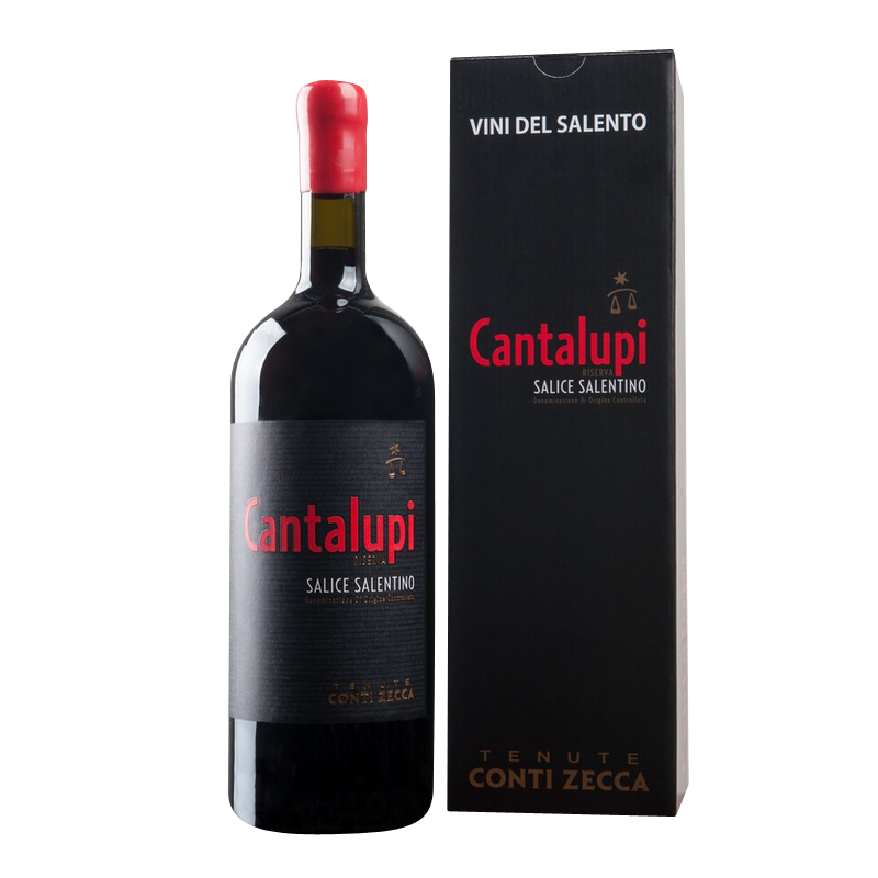 [000908] Conti Zecca - Cantalupi Riserva - Rood - 150cl Giftbox