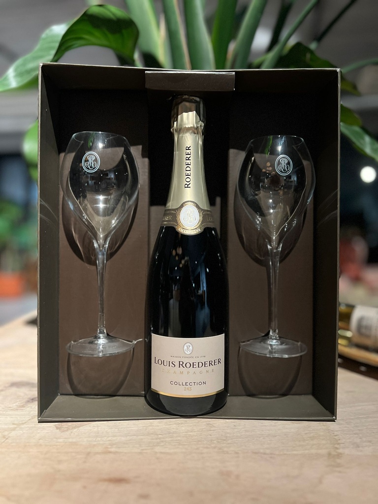Champagne Louis Roederer - Brut Premier - BOX & GLAZEN