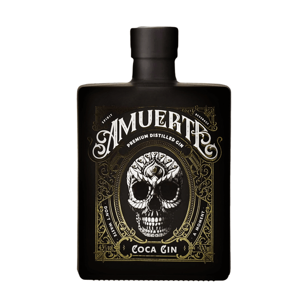 [000671] Amuerta Coca Leaf Gin - Black Skull - 70cl