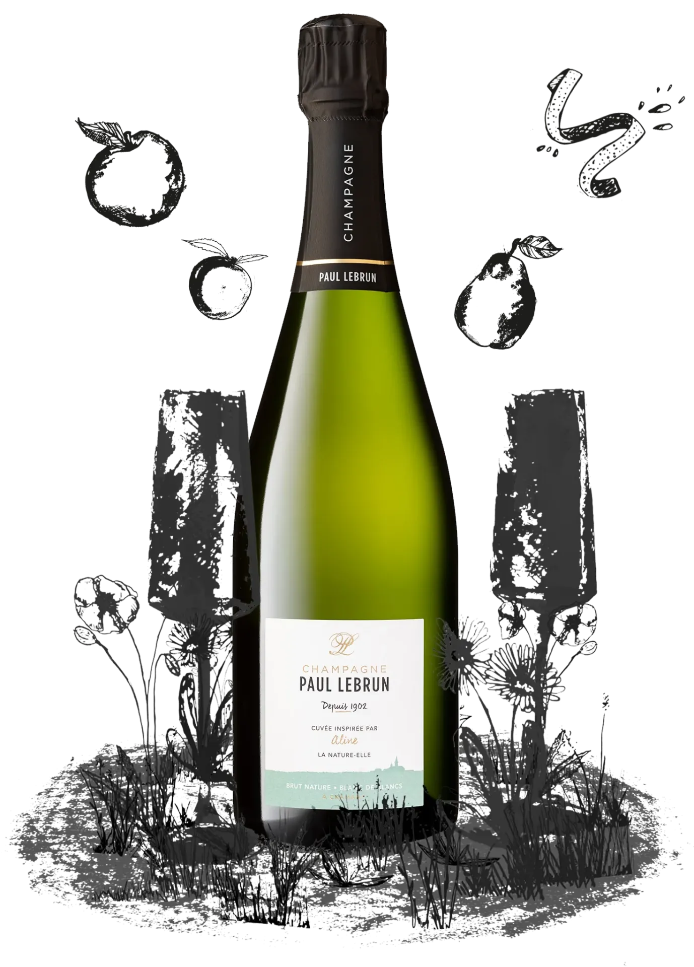 Champagne Paul Lebrun - Aline Nature-elle - Blanc de Blancs - Brut - 75cl
