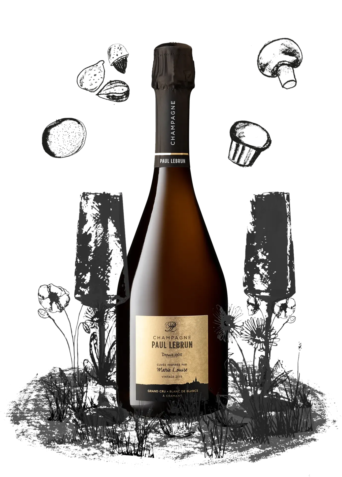Champagne Paul Lebrun - Marie-Louise 2015 Grand Cru - Blanc de Blancs - Brut - 75cl