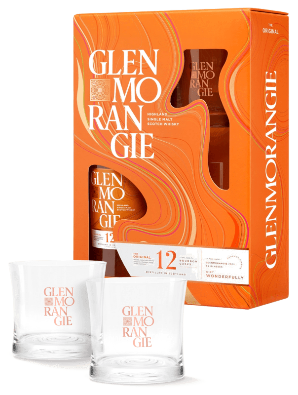 Glenmorangie - The Original 12 Years Old - & 2 tumblers The Original - De Tumbler Giftbox - 40°  70cl