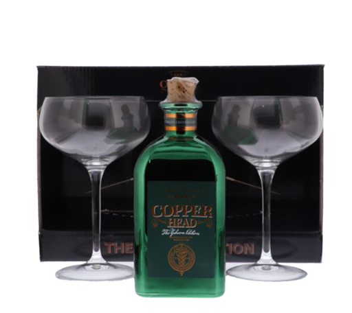 [000681] Copper Head Gin - The Gibson Edition - 46° - 50cl met 2 glazen