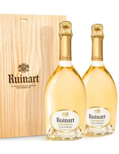 Ruinart DUO - Blanc de Blancs - Brut - 2*75cl Houten kist